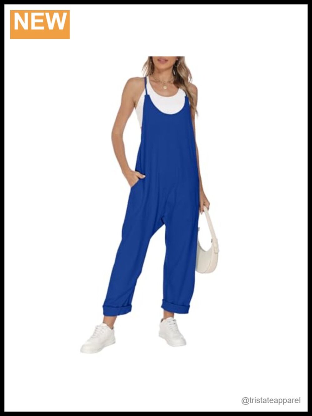 Sleeveless Cotton Blend Jumpsuit One Piece Summer Beach Vacation Outfit
